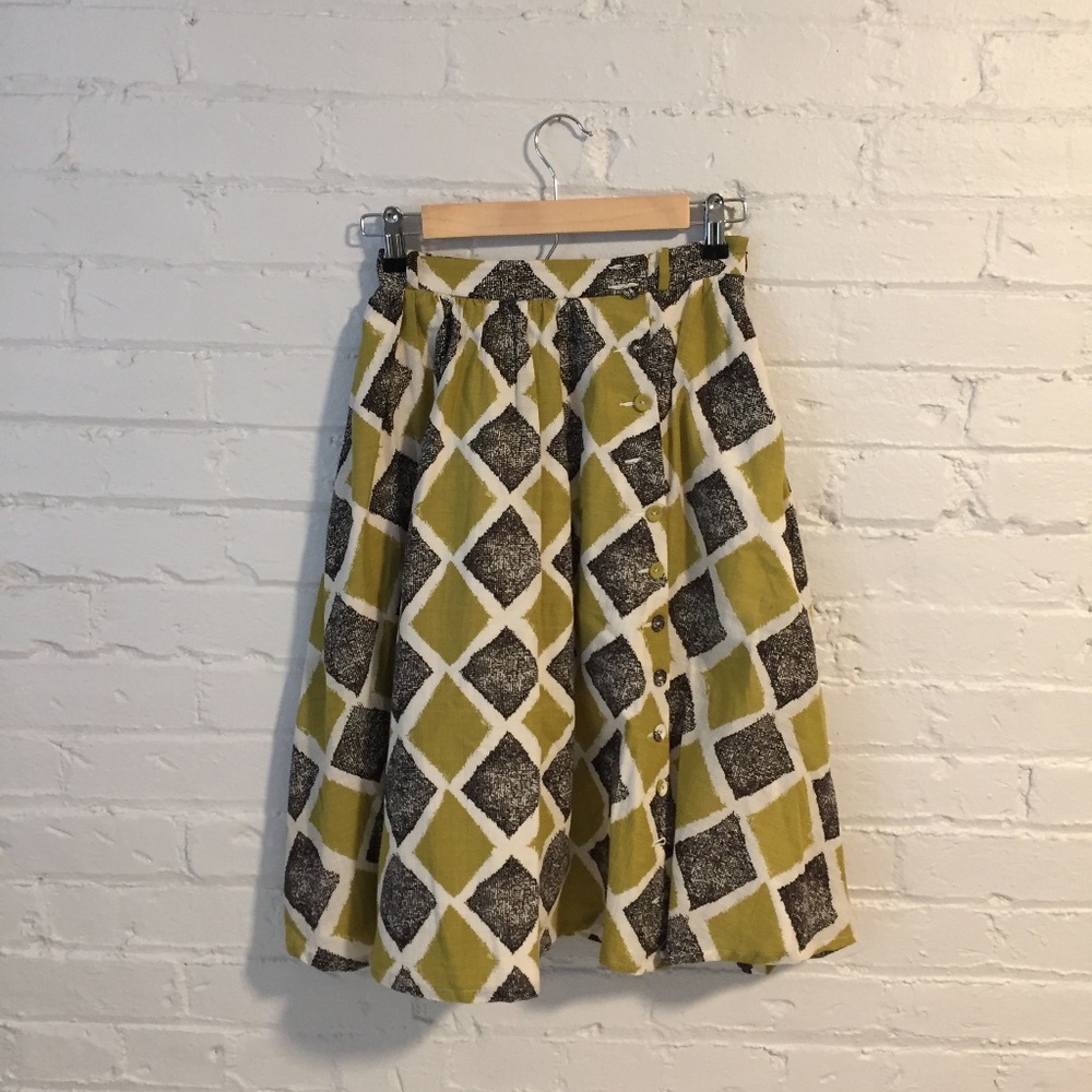 Edme & Esyllte Anthropologie Full Cotton Skirt